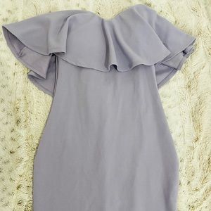 Strapless Peplum Bodycon Dress